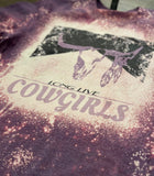 Bleached Long Live Cowgirls Purple Tee