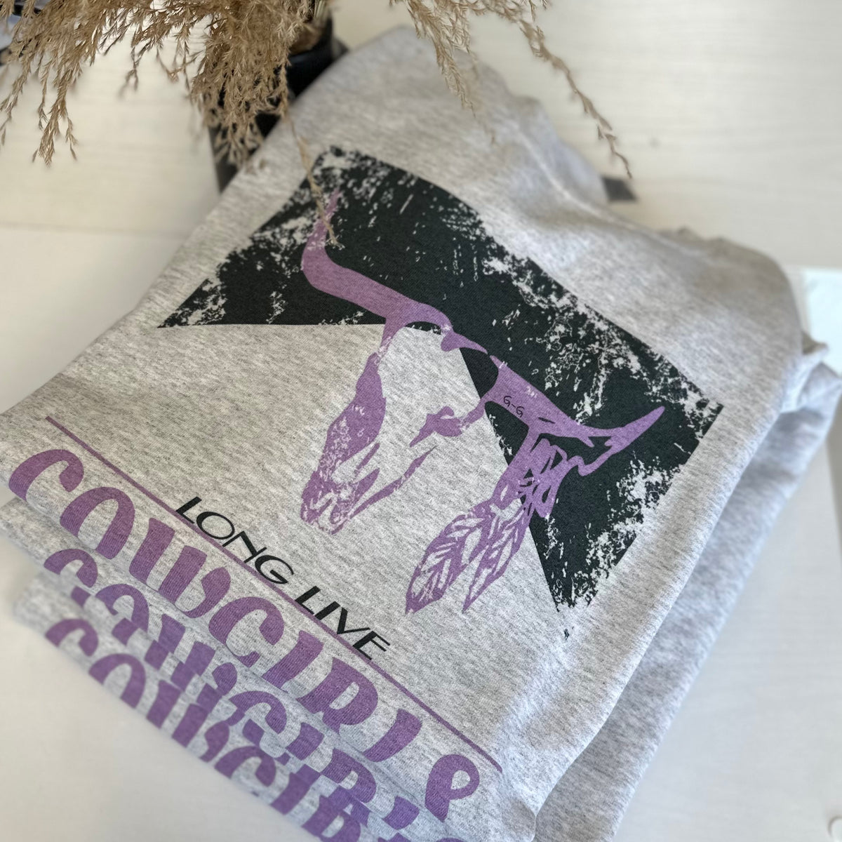 Long Live Cowgirls Crewneck Sweater GG Designs Home & Ranch