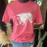 Heather Red War Horse Tee