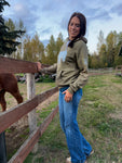 Heather Olive War Horse Hoody