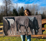 “The Herd” 24”x48” Original Acrylic Painting