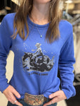 Royal Blue Barrel Racer Crew Sweater