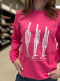 Hot Pink “Don’t Be a Prick” Crew Sweater