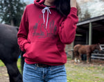 Cardinal Red Hoody W/Howling Coyote