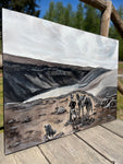 “Cowboy Sunday” 30”x40” Original Acrylic Painting