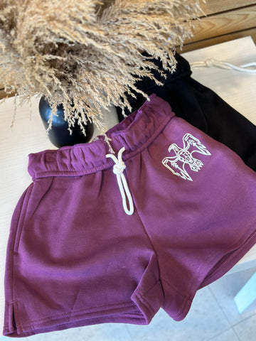 Purple (Thunderbird) Fleece Shorts