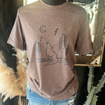 Heather Brown Coyote Tee