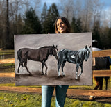 “Lilo & Stitch” 24”x36” Original Acrylic Painting