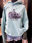 Teal Watercolor Barrel Racer Hoody