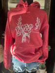 Heather Red "Cow Puncher" Hoody