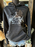 Watercolor Barrel Racer Black Hoody