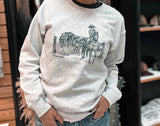 Just Ranchin’ Crewneck Sweater (Ash)