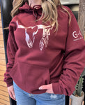 Maroon/Rose Gold Lola Hoody