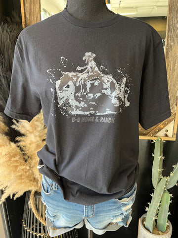 (Spring Sale) Black Barrel Racer Tee