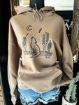 Coyote Brown Howling Coyote Hoody