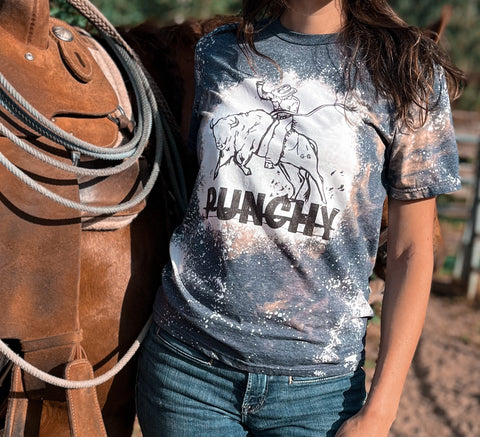 Bleached Punchy Graphic Tee (Heather Grey)