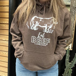 Heather Brown Eat Beef Hoody