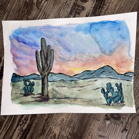 "Desert Study" 2/3 Original