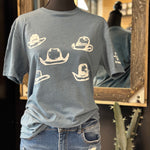 Dusty Blue Hats Graphic Tee