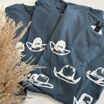 Dusty Blue Hats Graphic Tee
