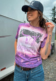 Bleached Long Live Cowgirls Purple Tee