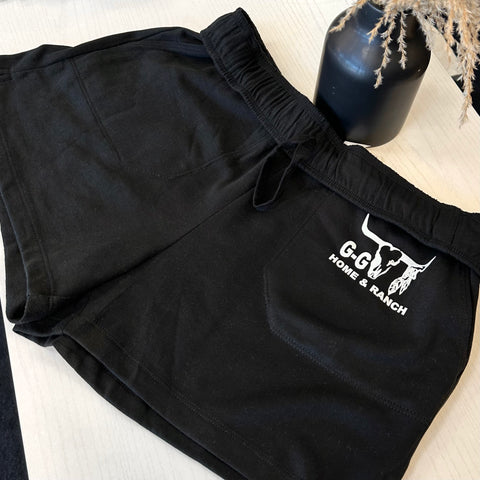Cotton Lounge Shorts (Black)