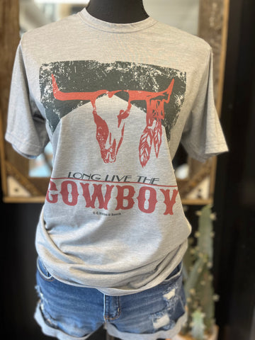 Heather Gray "Long Live the Cowboy" Graphic Tee